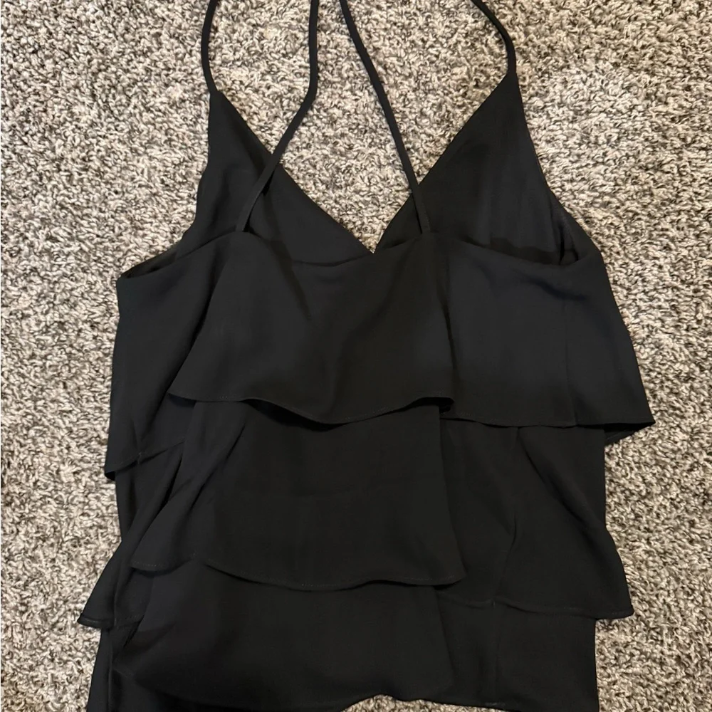Express Elegant Black Halter Top - Picture 2 of 2